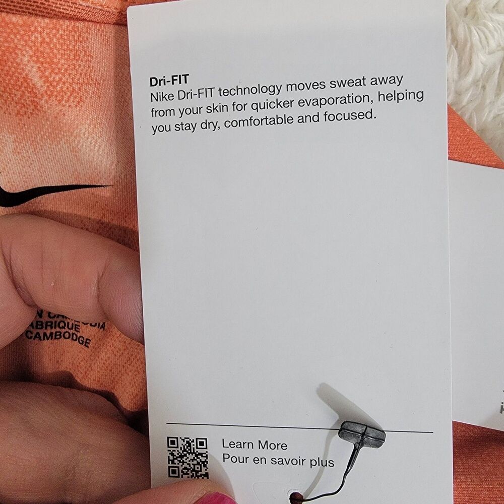 NWT‎ Nike One Luxe Tight Fit Mid Rise Bike Training Shorts 7" Orange  Ombre Sz M - Picture 9 of 14